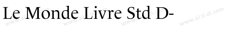 Le Monde Livre Std D字体转换